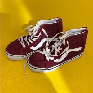Vans Kids' Sk8-Hi High-Top Sneakers in Burgundy
